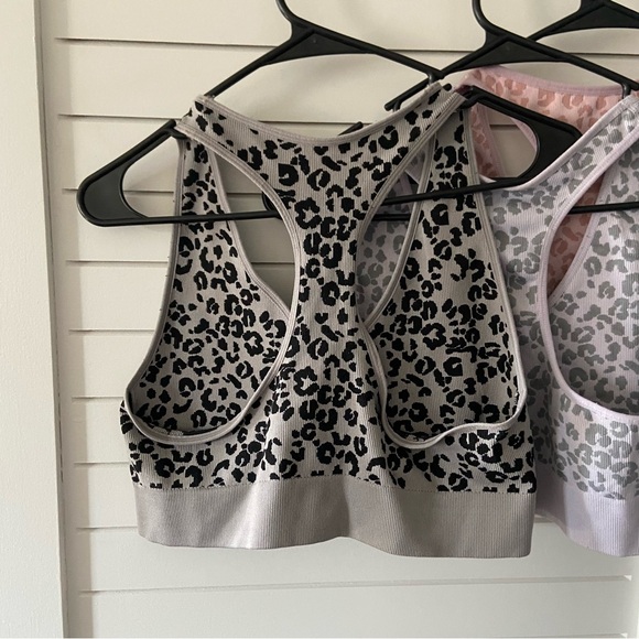 RBX Leopard Print Sports Bras Black Purple Pink Set of 3 Size XL - Picture 13 of 13